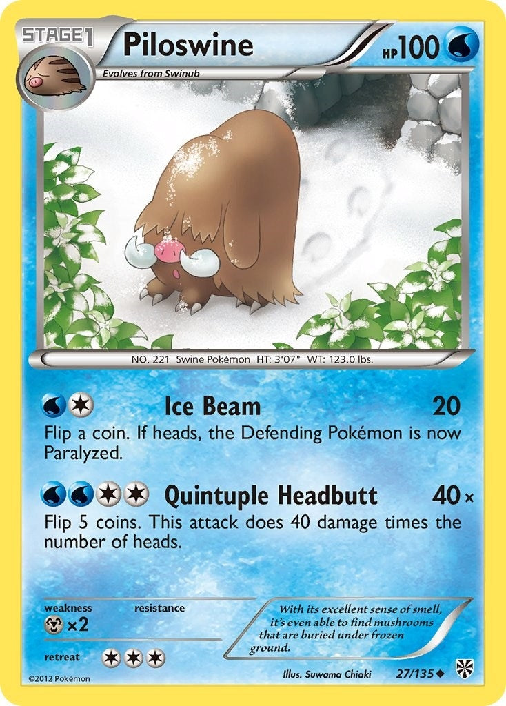Image for Piloswine (Plasma Storm) (27/135) - Pokemon