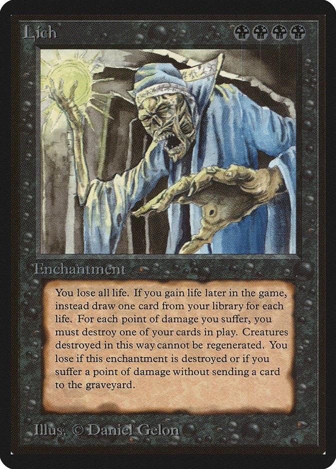 Image for Lich (Beta Edition) - Magic: The Gathering