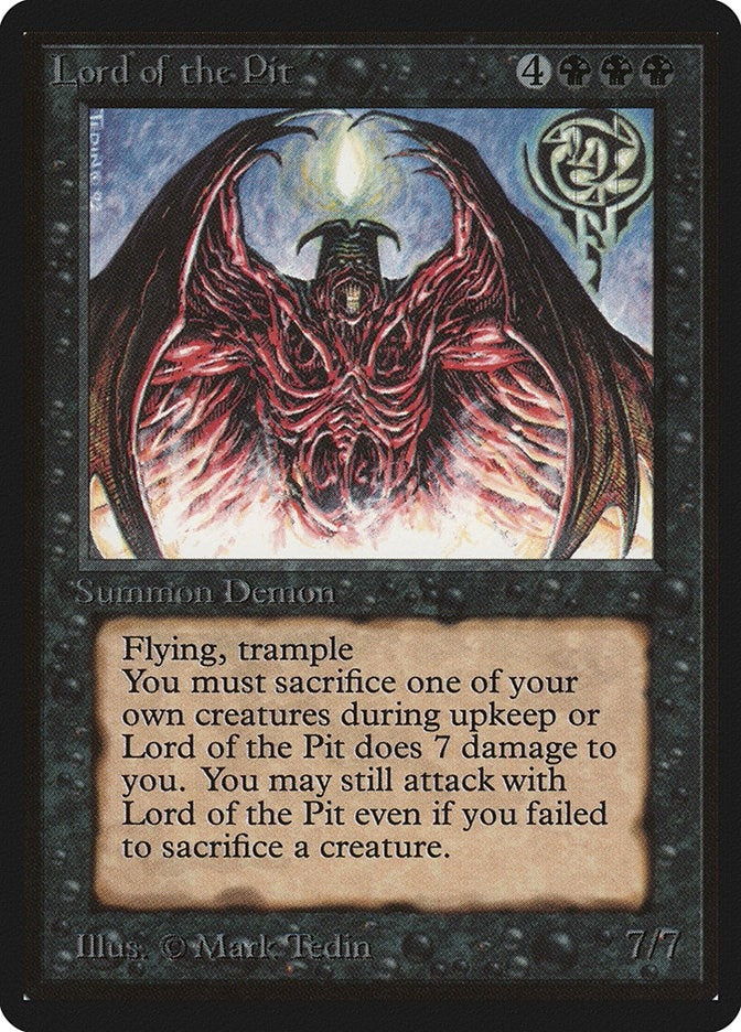 Image for Lord of the Pit (Beta Edition) - Magic: The Gathering