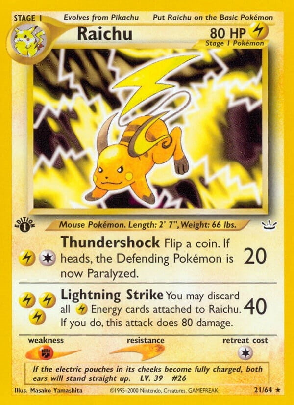 Image for Raichu (Neo Revelation) (21/64) - Pokemon