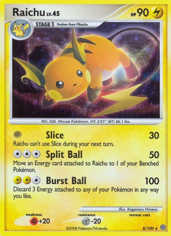 Image for Raichu (Stormfront) (8/100) - Pokemon