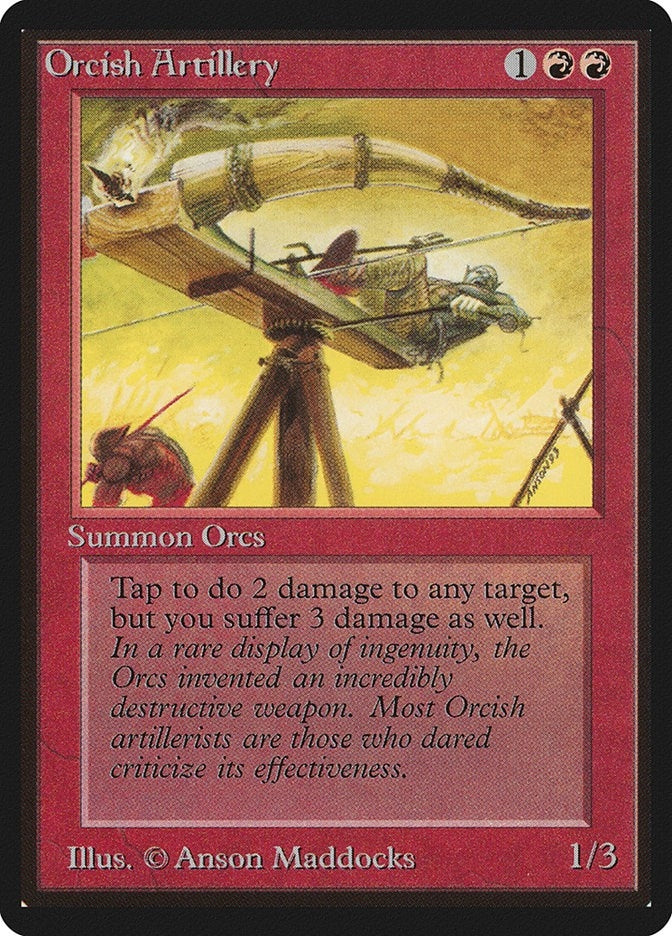 Image for Orcish Artillery (Beta Edition) - Magic: The Gathering