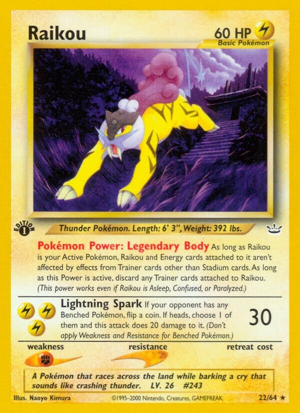 Image for Raikou (22) (Neo Revelation) (22/64) - Pokemon