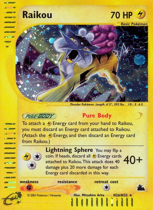 Image for Raikou (H26) (Skyridge) (H26/H32) - Pokemon