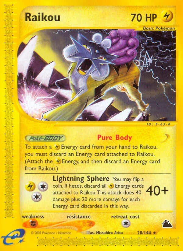 Image for Raikou (Skyridge) (028/144) - Pokemon