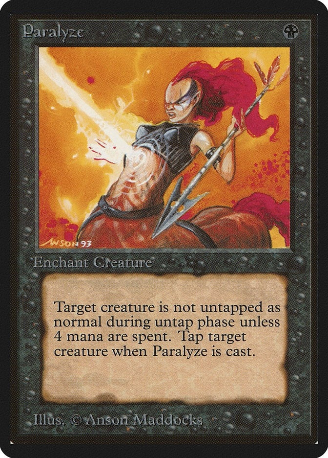 Image for Paralyze (Beta Edition) - Magic: The Gathering