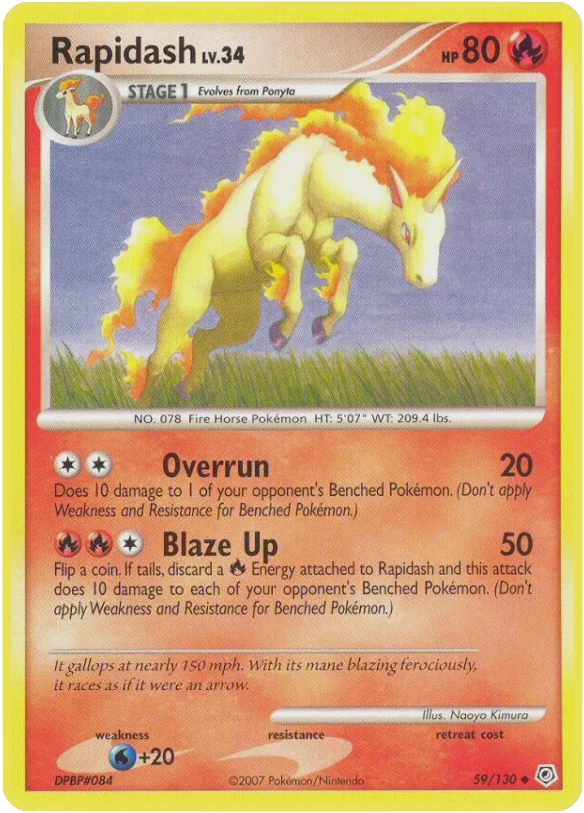 Image for Rapidash (Diamond and Pearl) (59/130) - Pokemon