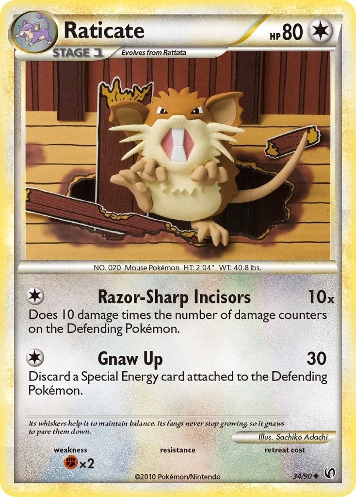 Image for Raticate (Undaunted) (34/90) - Pokemon