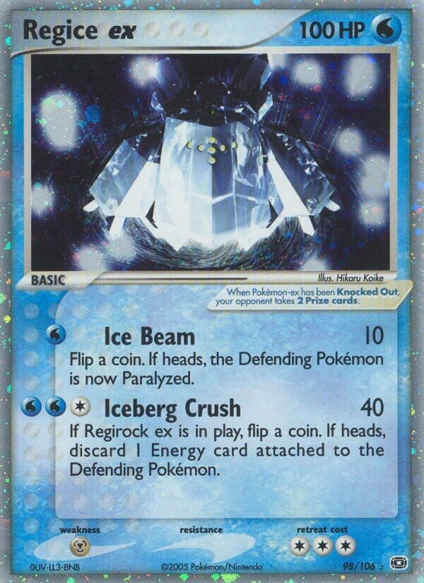 Image for Regice ex (Emerald) (98/106) - Pokemon