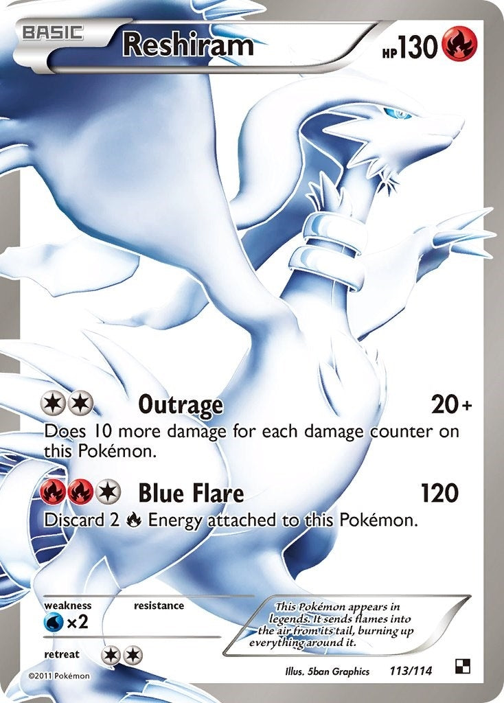 Image for Reshiram (113 Full Art) (Black and White) (113/114) - Pokemon