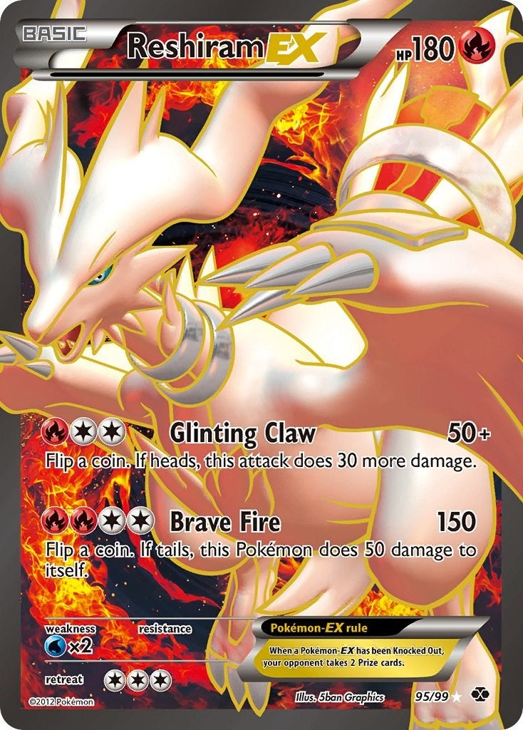 Image for Reshiram EX (95 Full Art) (Next Destinies) (95/99) - Pokemon