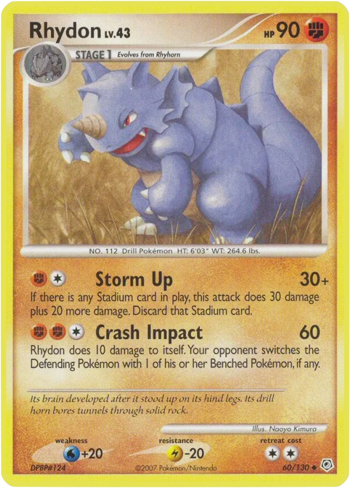 Image for Rhydon (Diamond and Pearl) (60/130) - Pokemon