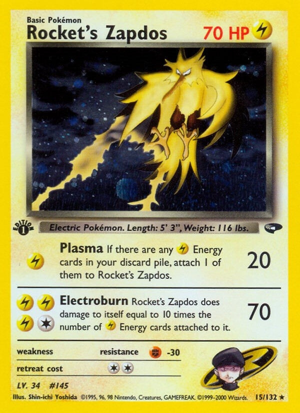 Image for Rocket's Zapdos (Gym Challenge) (015/132) - Pokemon