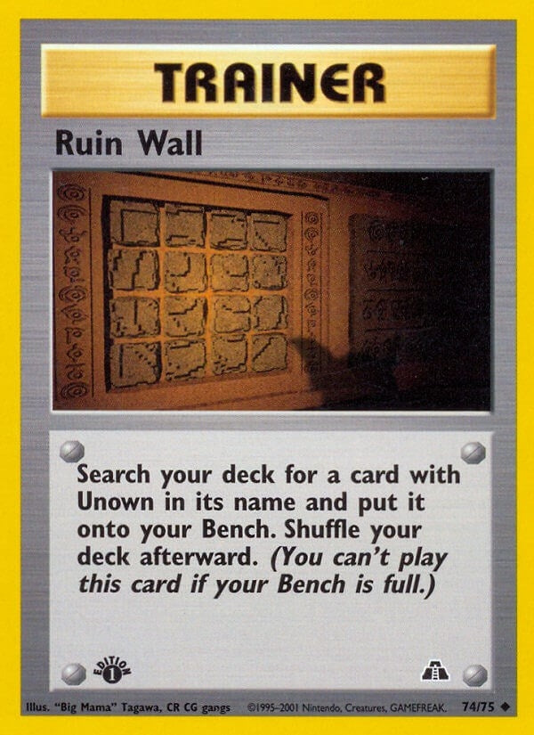 Image for Ruin Wall (Neo Discovery) (74/75) - Pokemon