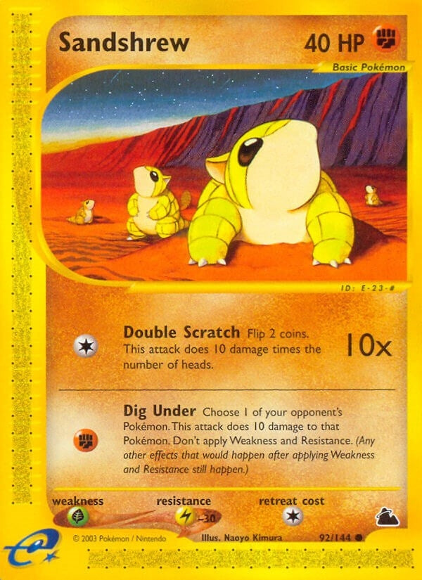 Image for Sandshrew (Skyridge) (092/144) - Pokemon