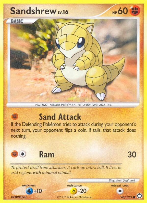 Image for Sandshrew (Mysterious Treasures) (96/123) - Pokemon