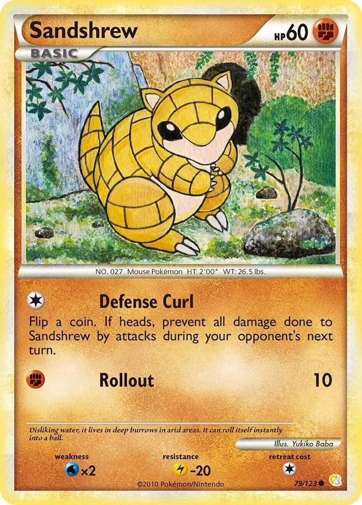 Image for Sandshrew (HeartGold SoulSilver) (79/123) - Pokemon