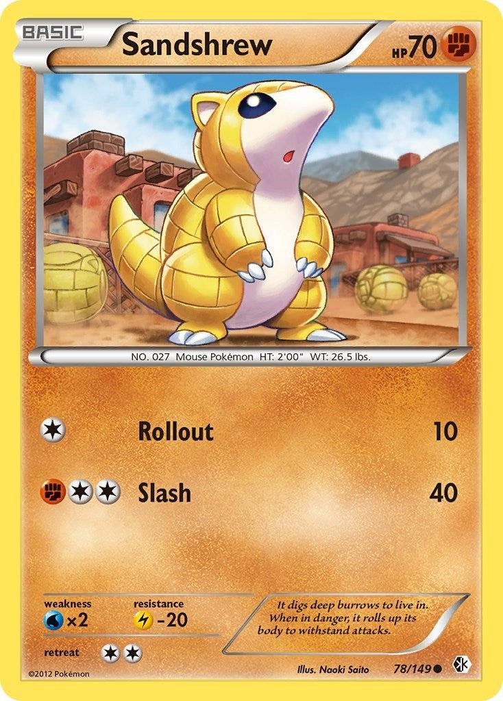Image for Sandshrew (Boundaries Crossed) (78/149) - Pokemon