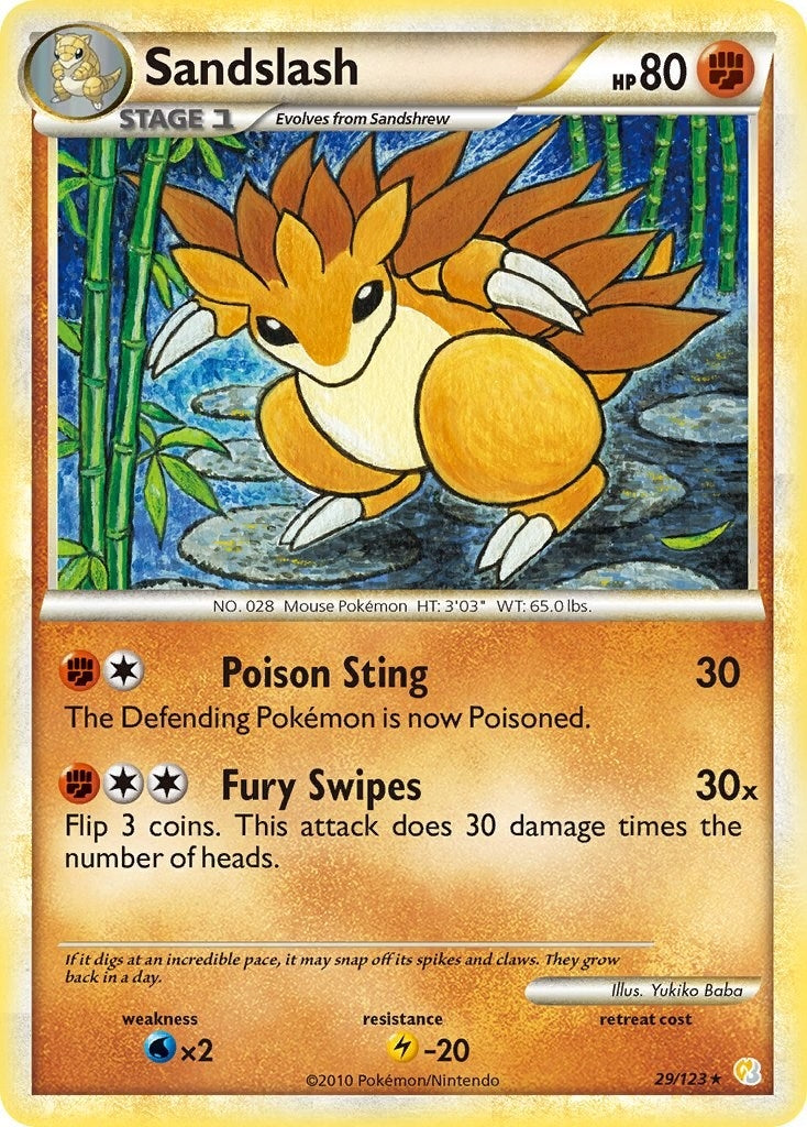 Image for Sandslash (HeartGold SoulSilver) (29/123) - Pokemon