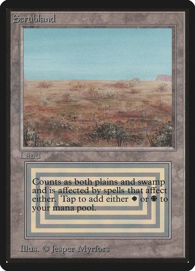 Image for Scrubland (Beta Edition) - Magic: The Gathering