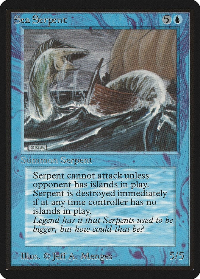 Image for Sea Serpent (Beta Edition) - Magic: The Gathering