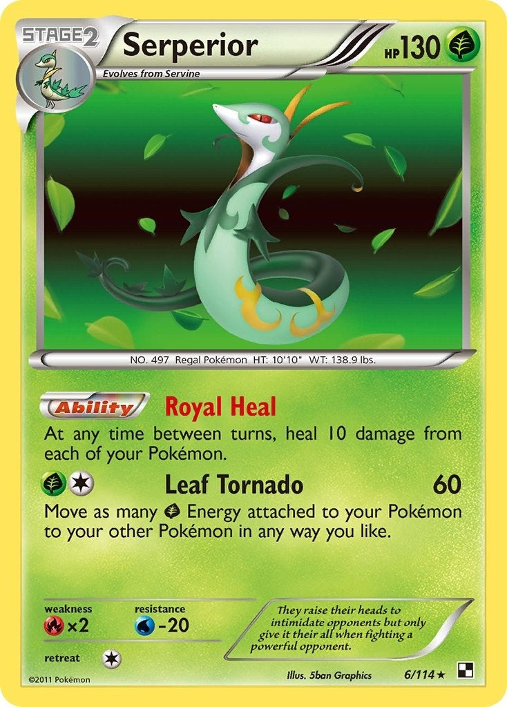 Image for Serperior (6) (Black and White) (6/114) - Pokemon