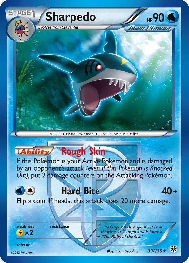 Image for Sharpedo (Team Plasma) (Plasma Storm) (33/135) - Pokemon