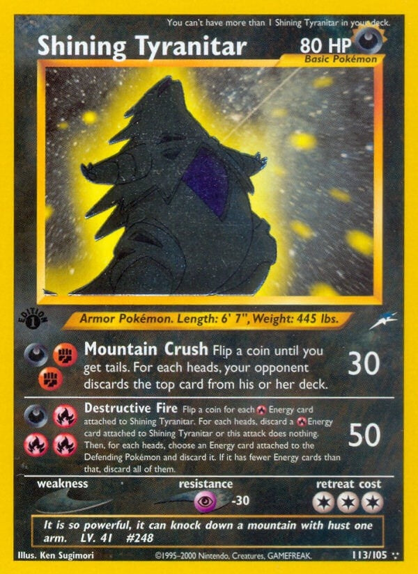 Image for Shining Tyranitar (Neo Destiny) (113/105) - Pokemon