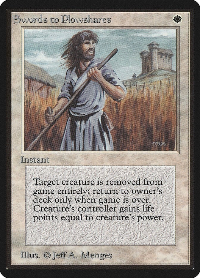 Image for Swords to Plowshares (Beta Edition) - Magic: The Gathering