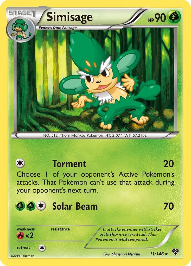 Image for Simisage (XY Base Set) (11/146) - Pokemon
