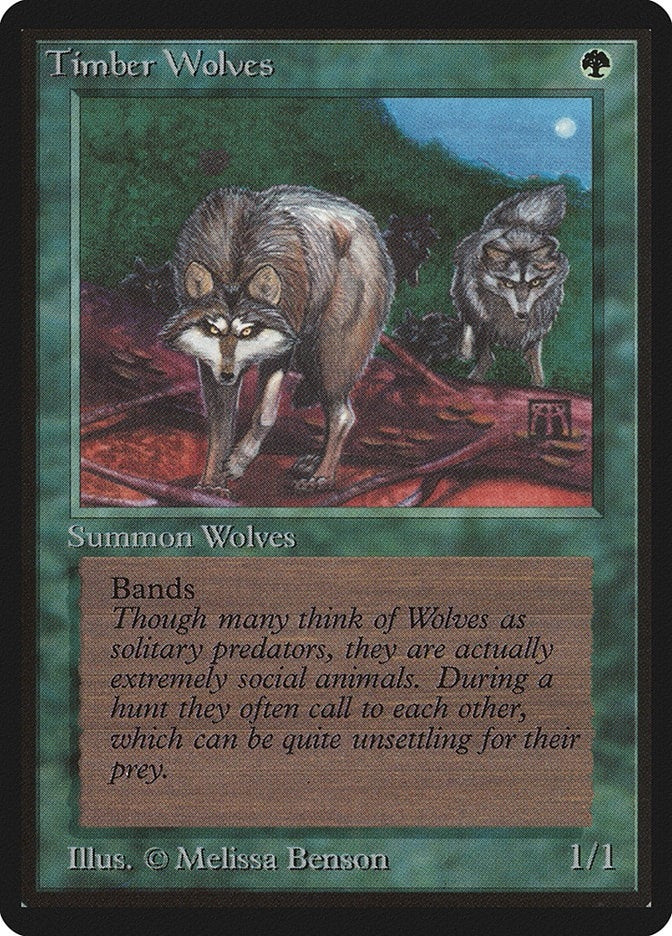 Image for Timber Wolves (Beta Edition) - Magic: The Gathering