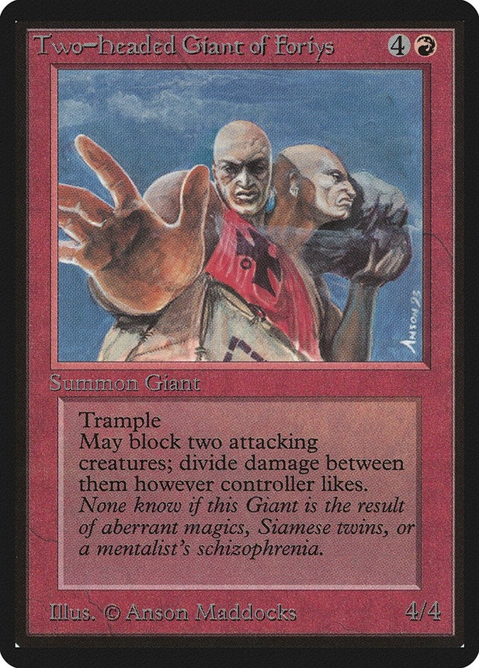 Image for Two-Headed Giant of Foriys (Beta Edition) - Magic: The Gathering