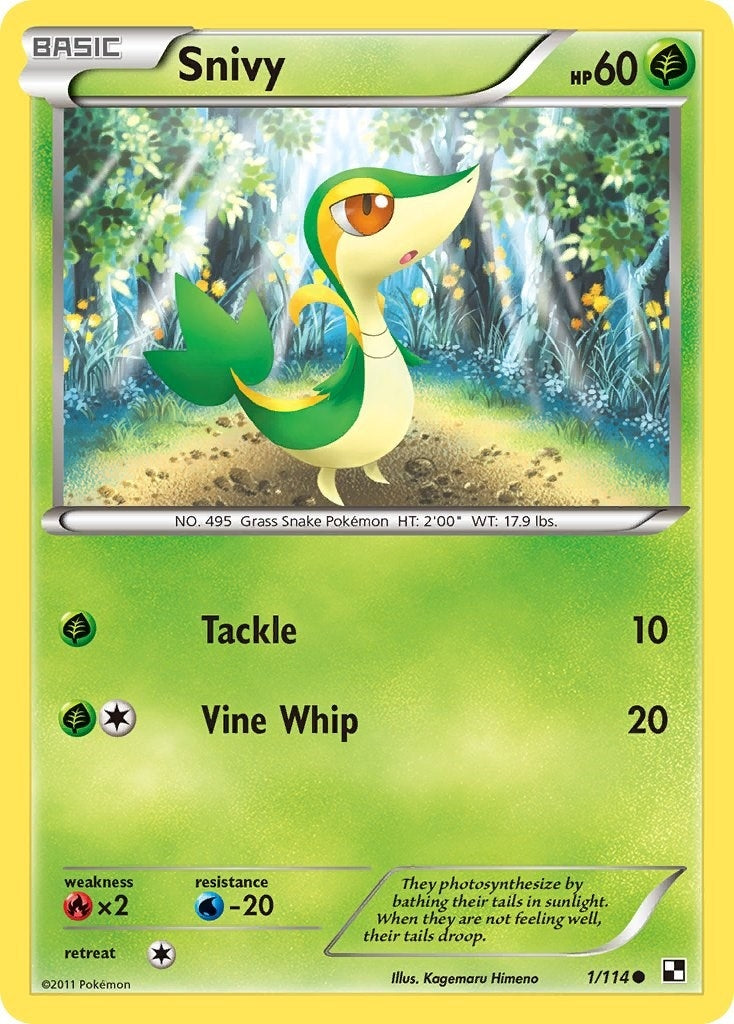 Image for Snivy (1) (Black and White) (1/114) - Pokemon