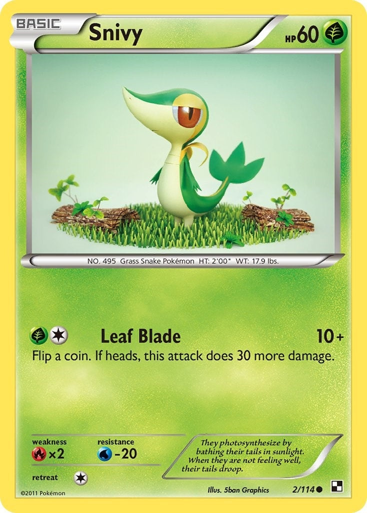 Image for Snivy (2) (Black and White) (2/114) - Pokemon