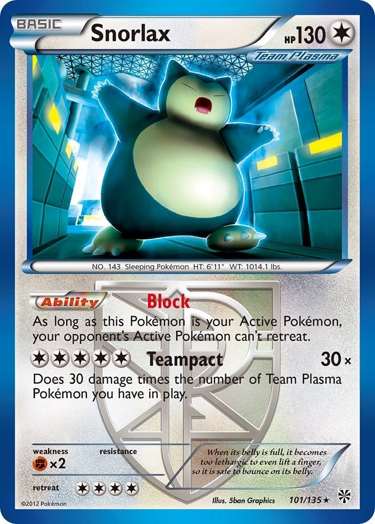 Image for Snorlax (Team Plasma) (Plasma Storm) (101/135) - Pokemon