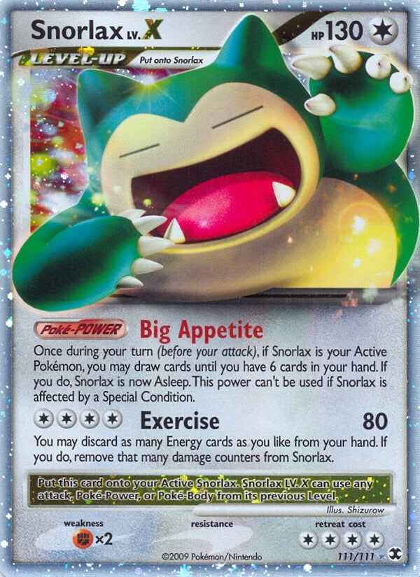 Image for Snorlax Lv.X (Rising Rivals) (111/111) - Pokemon