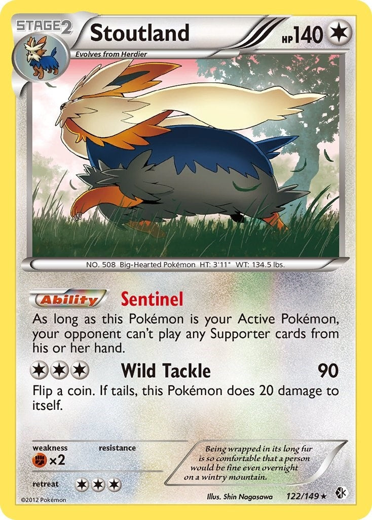 Image for Stoutland (Boundaries Crossed) (122/149) - Pokemon