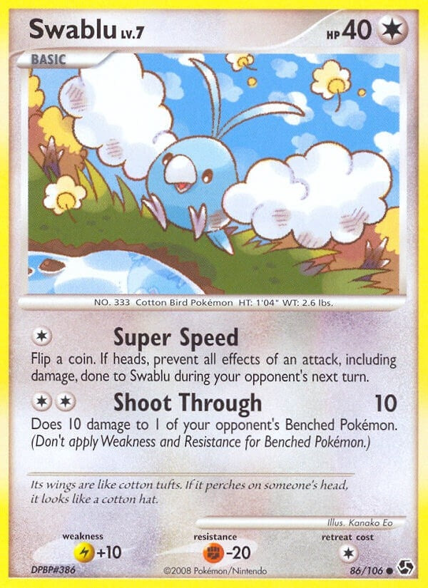 Image for Swablu (Great Encounters) (86/106) - Pokemon