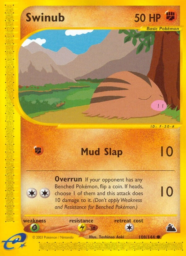 Image for Swinub (108) (Skyridge) (108/144) - Pokemon