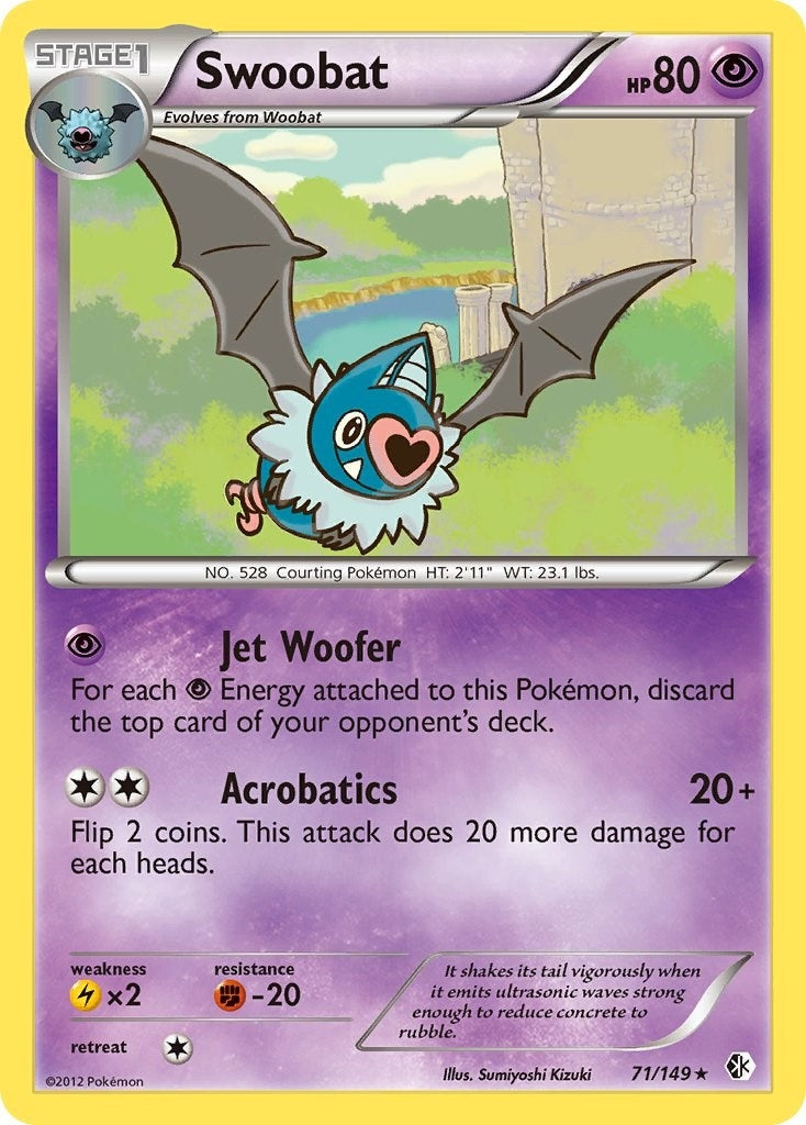 Image for Swoobat (Boundaries Crossed) (71/149) - Pokemon