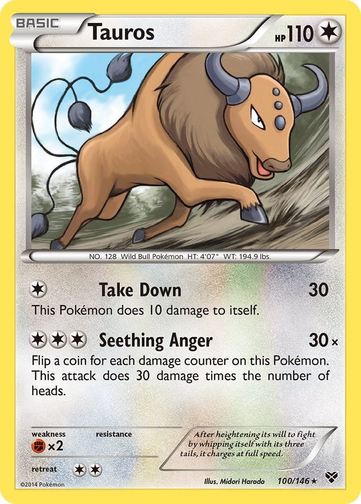 Image for Tauros (XY Base Set) (100/146) - Pokemon