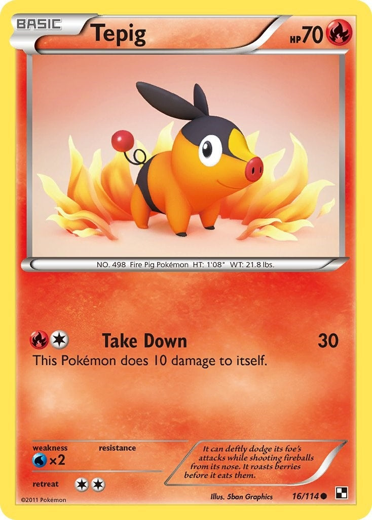 Image for Tepig (16) (Black and White) (16/114) - Pokemon