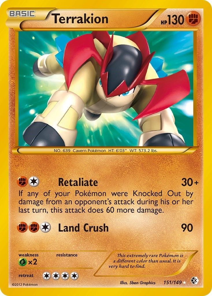 Image for Terrakion (Boundaries Crossed) (151/149) - Pokemon