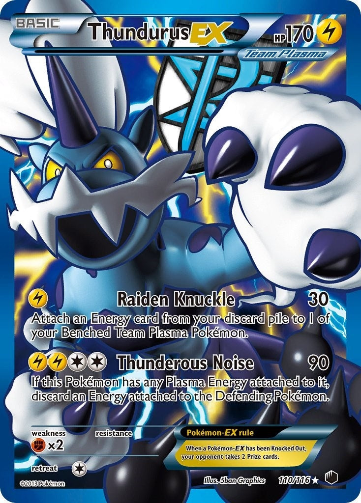 Image for Thundurus EX (Team Plasma) (110 Full Art) (Plasma Freeze) (110/116) - Pokemon