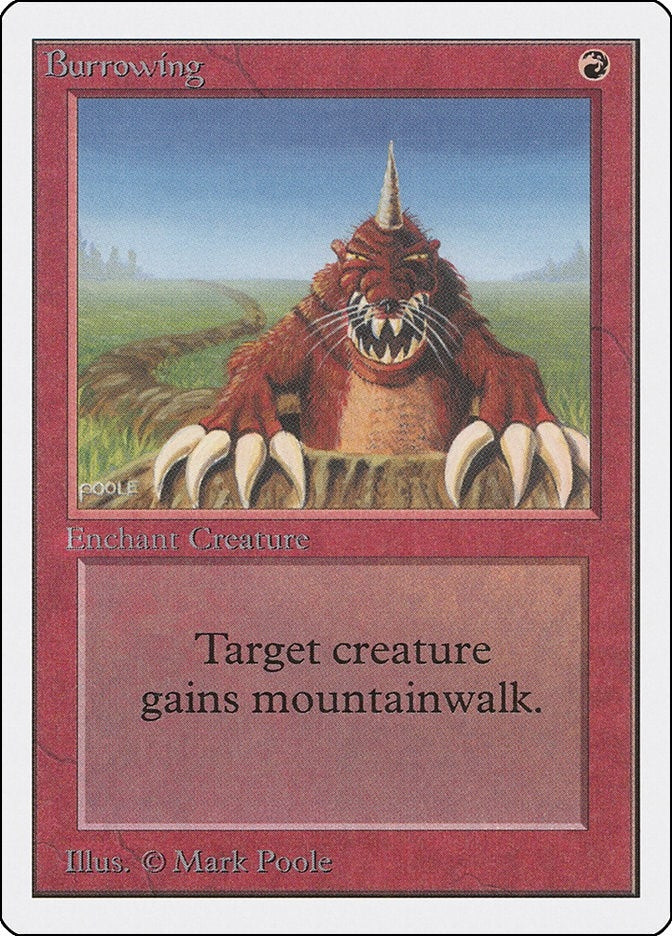 Image for Burrowing (Unlimited Edition) - Magic: The Gathering