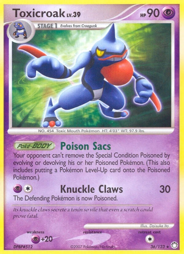 Image for Toxicroak (Mysterious Treasures) (36/123) - Pokemon