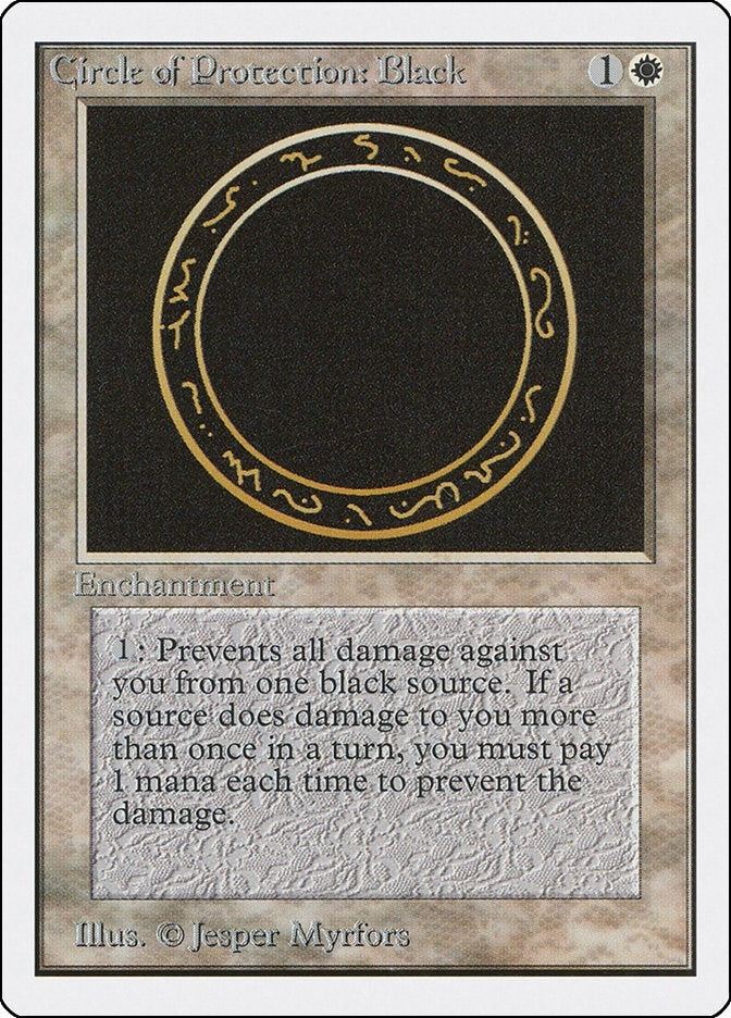 Image for Circle of Protection: Black (Unlimited Edition) - Magic: The Gathering