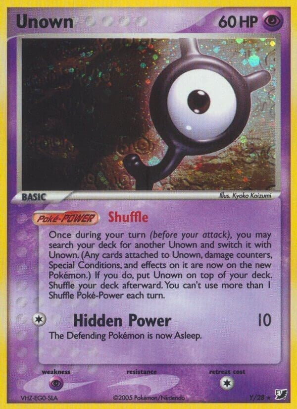 Image for Unown (Y) (Unseen Forces) (Y/28) - Pokemon
