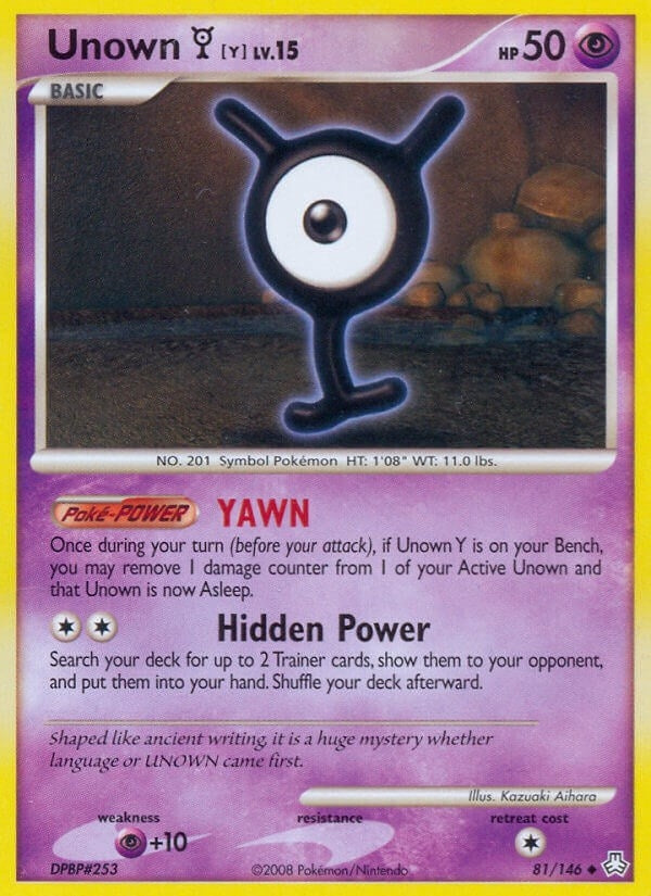 Image for Unown (Y) (Legends Awakened) (81/146) - Pokemon