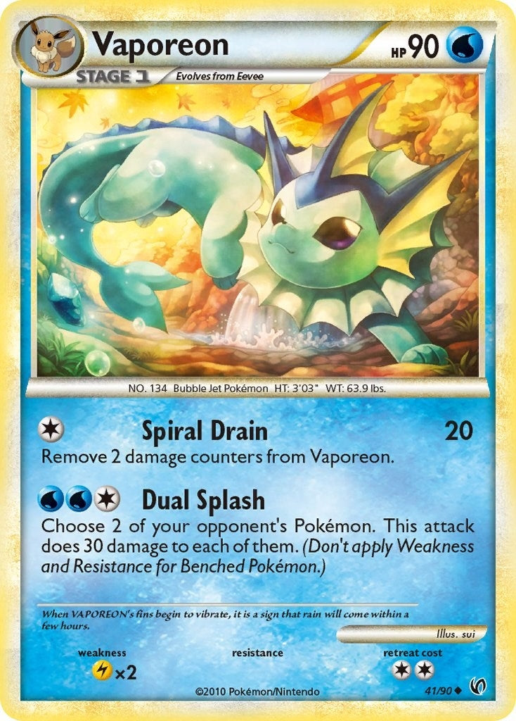 Image for Vaporeon (Undaunted) (41/90) - Pokemon